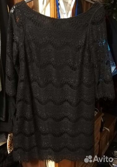 Платье zara с прозрачными гипюровыми рукавами