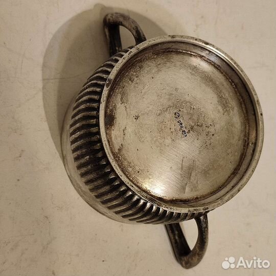 Серебряная сахарница.Конфетница.Старинная