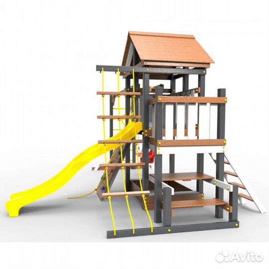 Спортивная площадка уличная деревянная