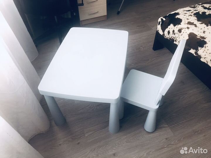 Детский стол и стул IKEA маммут