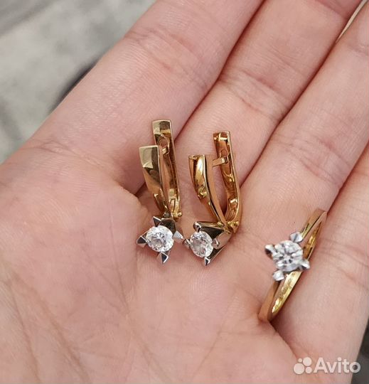 Комплект золотой 750