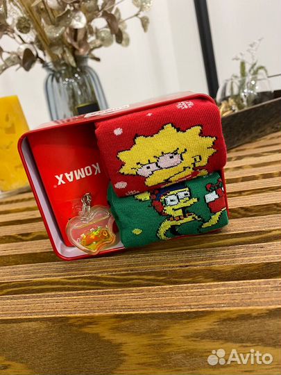 Набор носков новогодних с симпсонами для детей