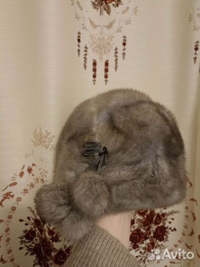 Шапка норковая женская