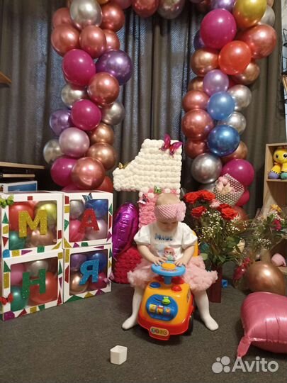 Цифра 1 на годик девочке