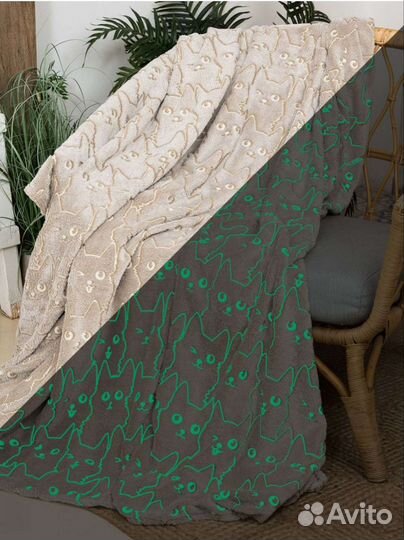 Плед светящийся 200 на 220 см Евро