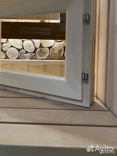 Окно деревянное для бани дачи дома 300х400мм