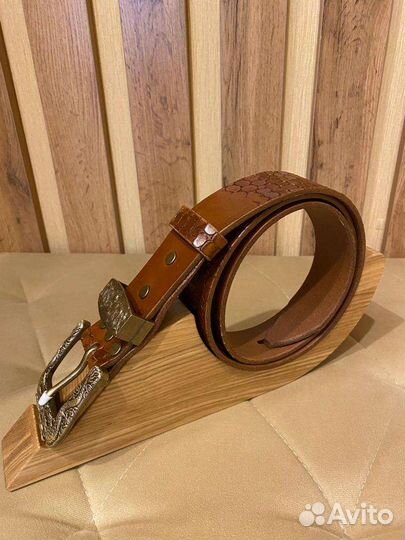 Мужской кожаный ремень ручной работы