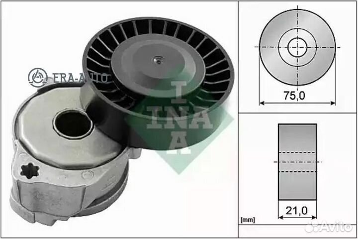 INA 534060410 Натяжитель поликлин.ремня с роликом