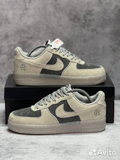 Кроссовки Nike Air Force 1 Grey Pavy (Арт.91716)