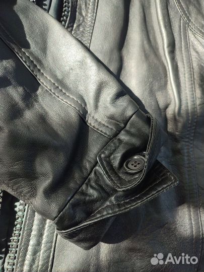 Кожаная куртка мужская 48 50