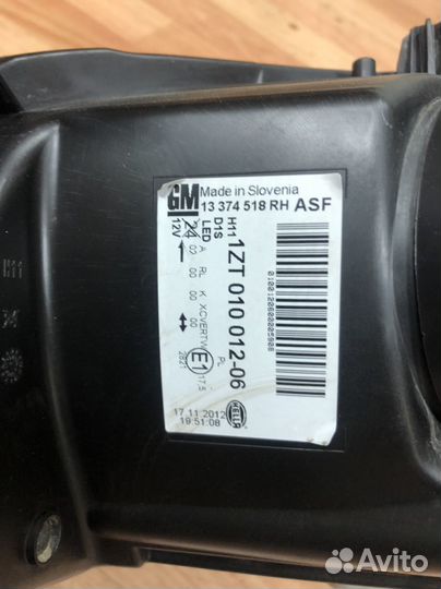 Фара afl правая opel astra j ксенон