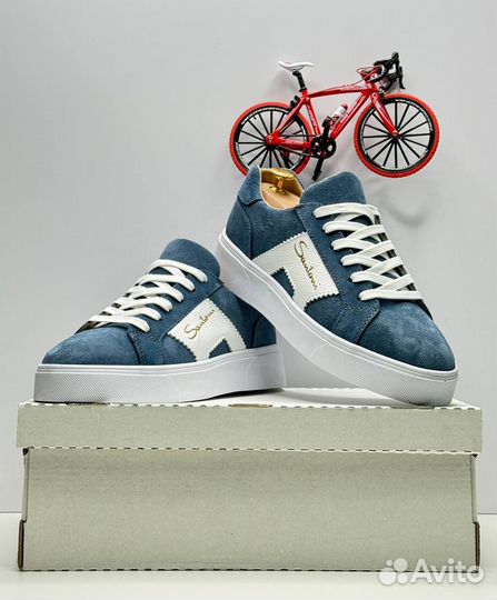 Кеды мужские замшевые Santoni