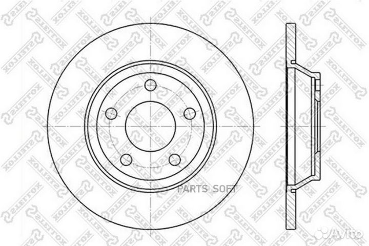 Stellox 60204745SX 6020-4745-SX диск тормозной пер