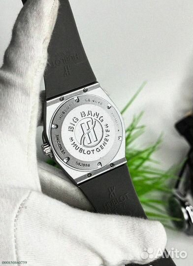 Часы наручные Hublot WHB3 серебро (Арт.60708)