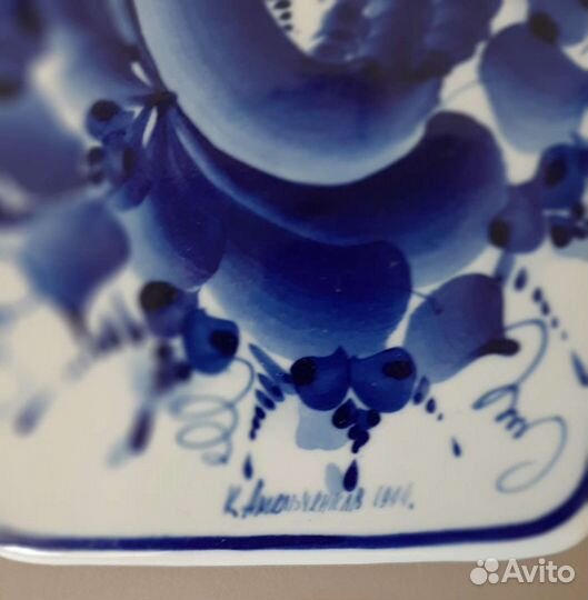 Чайник и доска для сыра гжель. Авторские работы