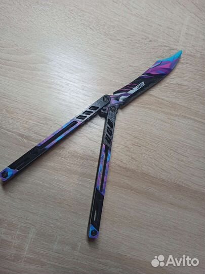 Деревянный нож бабочка из стэндоф 2