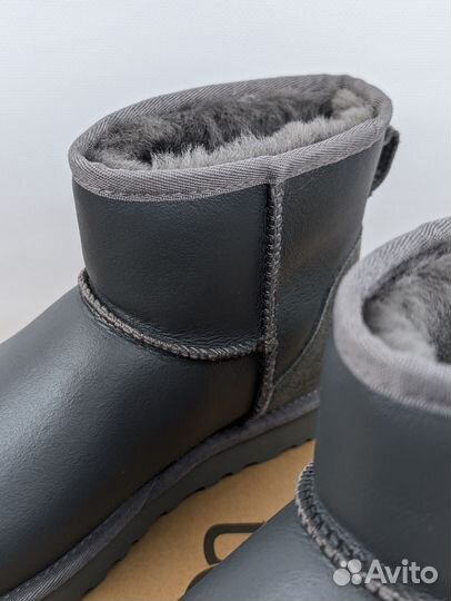 Угги ugg classic mini Metallic grey