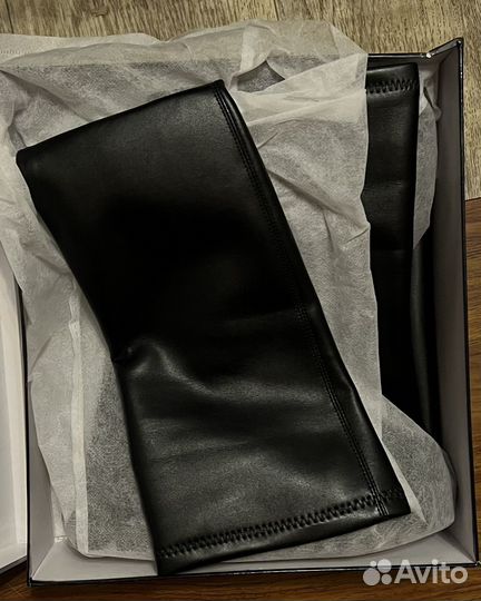 Ботфорты Экокожа на массивной подошве