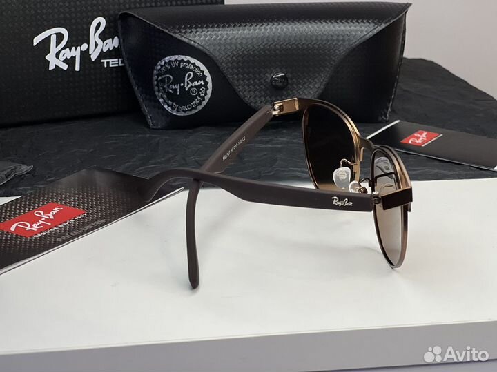 Солнцезащитные очки Rayban rb8327 корич комплект