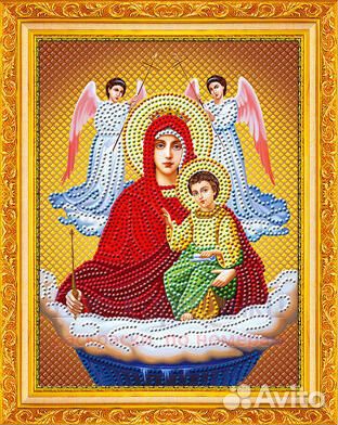 Алмазная мозаика 15x20 Икона Богоматери Живоносный
