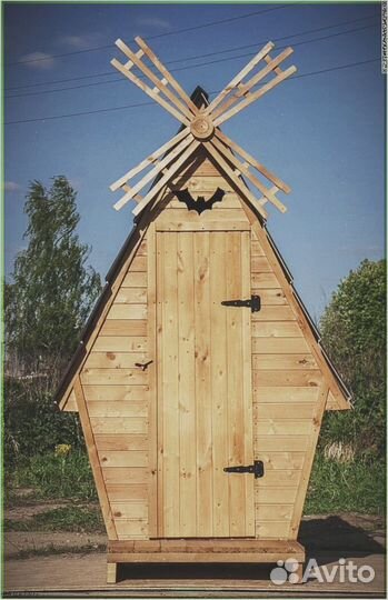 Дачный туалет с кошкой OTZ