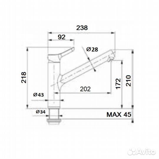 Смеситель для кухни Webert Master MS920102015, хро