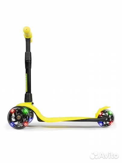 Самокат детский baby (светящиеся колеса) лимонный