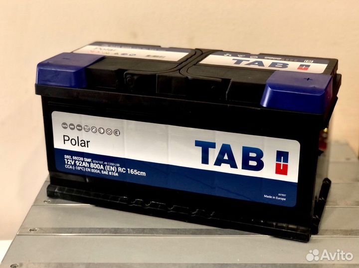 Аккумулятор TAB 92 Ач низкий