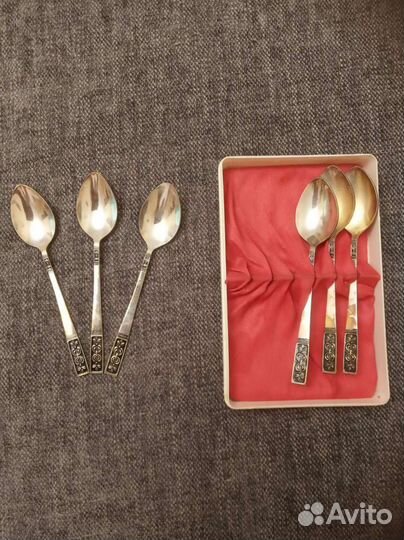 Набор чайных ложек, мельхиор,ссср,винтаж