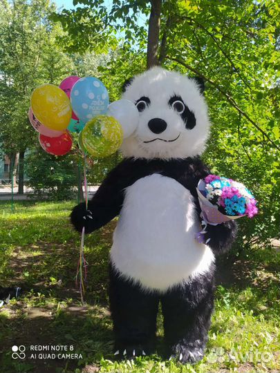 Поздравление от надувной панды