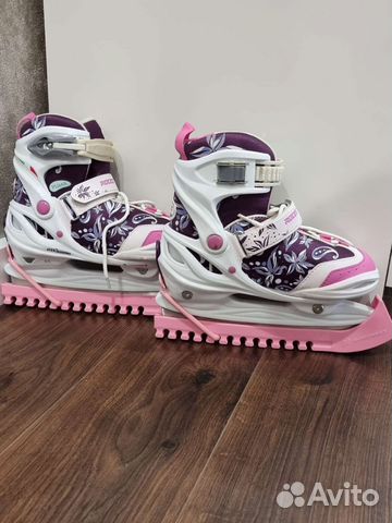 Коньки для девочки раздвижные 30-35 размер