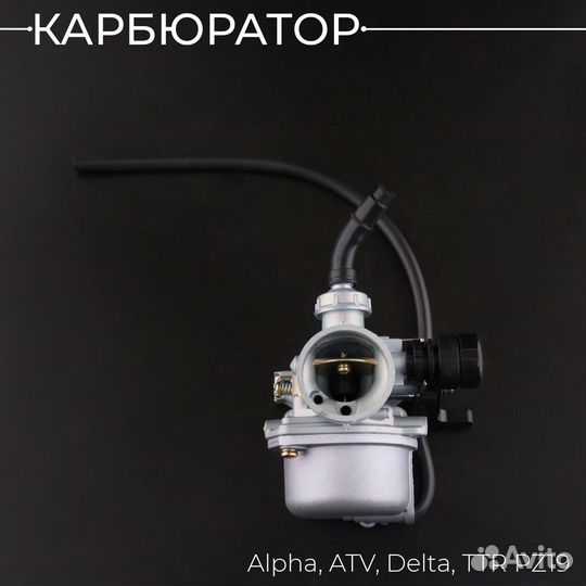 Карбюратор Alpha, ATV, Delta, TTR PZ19 (ручной дро