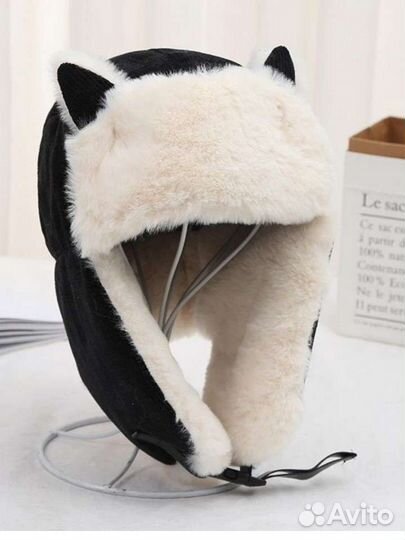 Шапка ушанка теплая на зиму с ушками