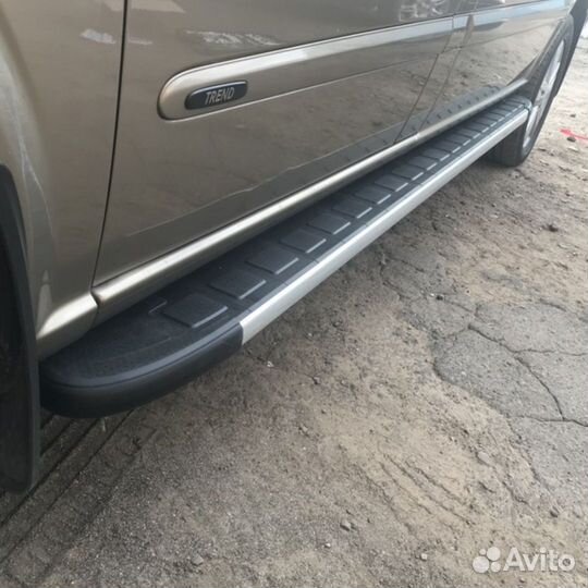 Пороги (подножки) duru для toyota highlander