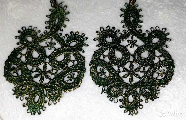 Серьги из кружева