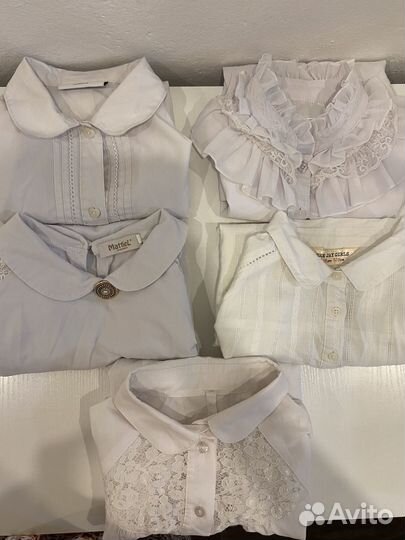 Блузка для девочки школьная 128