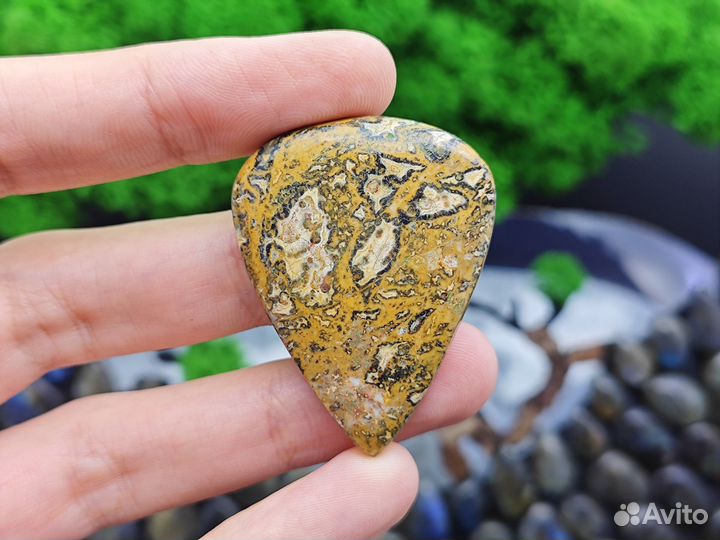 Кабошон Яшма пейзажная 41,0-31,4-6,3