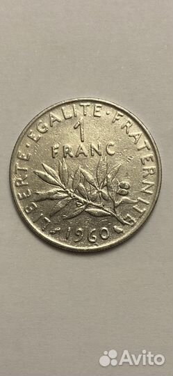 Монета Republique Francaise. 1960 г