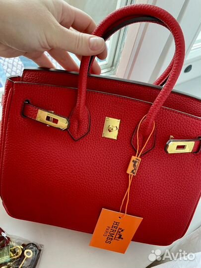 Сумка hermes birkin 25 см красная