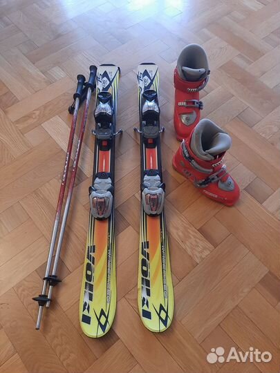 Детские горные лыжи Volki 90 + ботинки + палки
