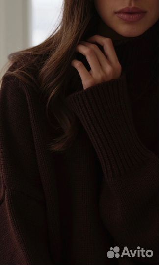 Идеальный шерстяной свитер, шоколадный Voishe