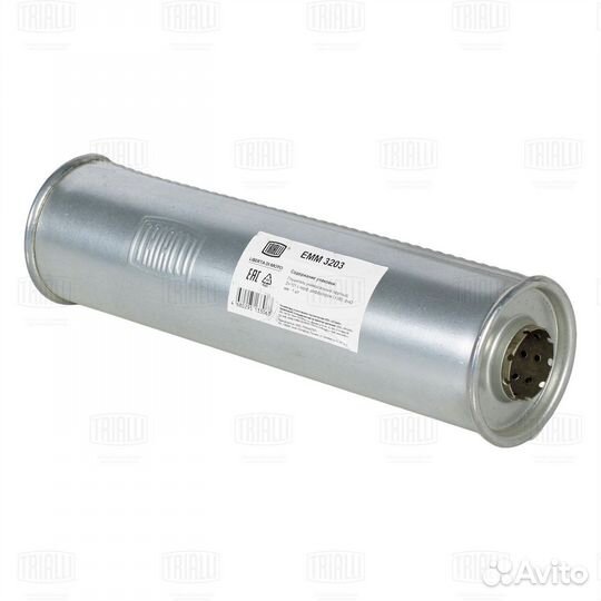 Глушитель универс кругл D101 L380, d42 нерж алюм с