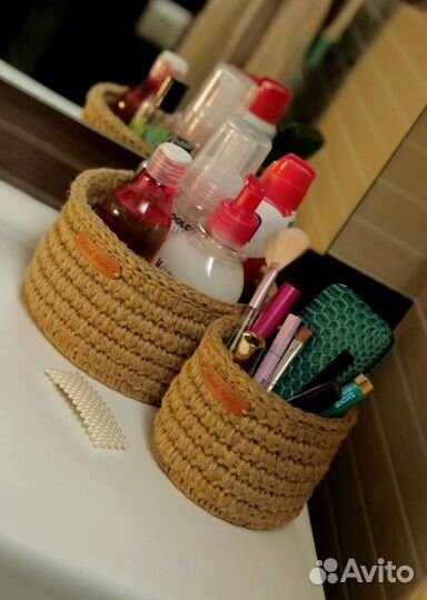 Корзинка плетеная джутовая 15*9 см