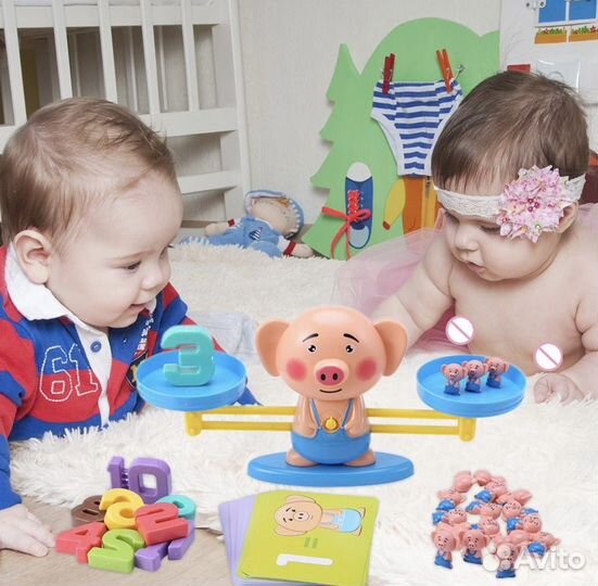 Развивающая игра умные весы /балансир: учим цифры