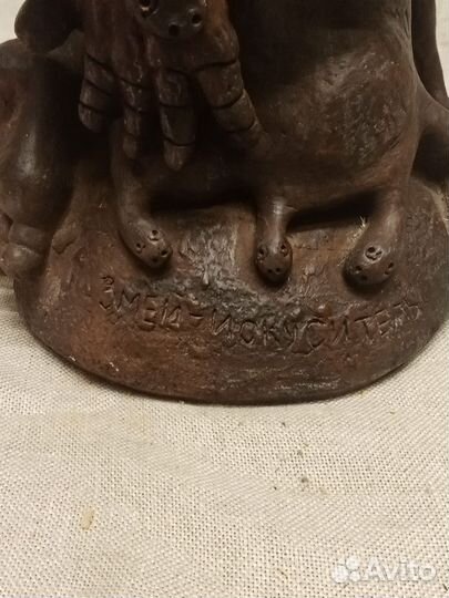 Змей искуситель, глина, Н.Леденейкин