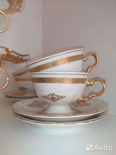 Чашки чешские с блюдцами (6)