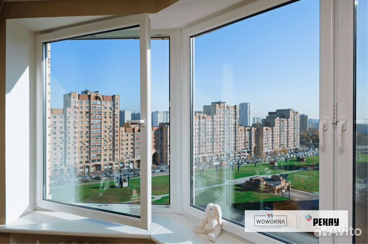 Пластиковое окно пвх Rehau 500х500