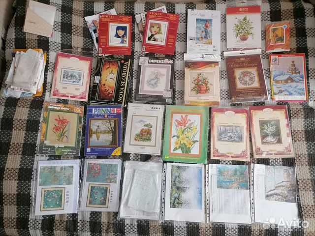 Наборы и схемы вышивки крестом, канва