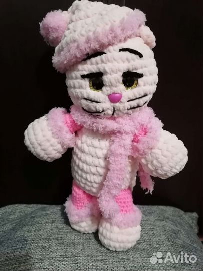 Игрушки из плюшевой пряжи ручная работа