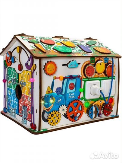 Бизиборд домик развивающий